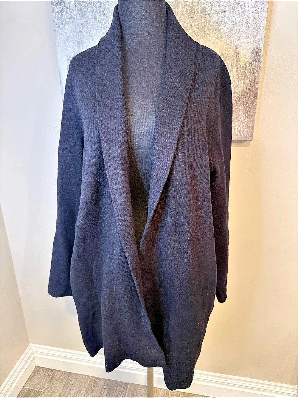 Liverpool Black Open Front Cardigan Size Medium Like New
